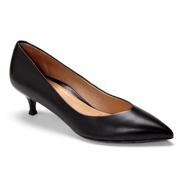 Vionic Heels Ireland - Josie Kitten Heel Black - Womens Shoes Clearance | WUQCO-5342